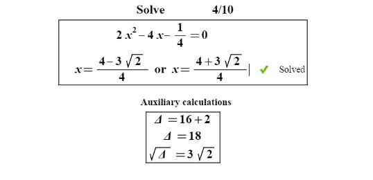 Calculs auxiliaires